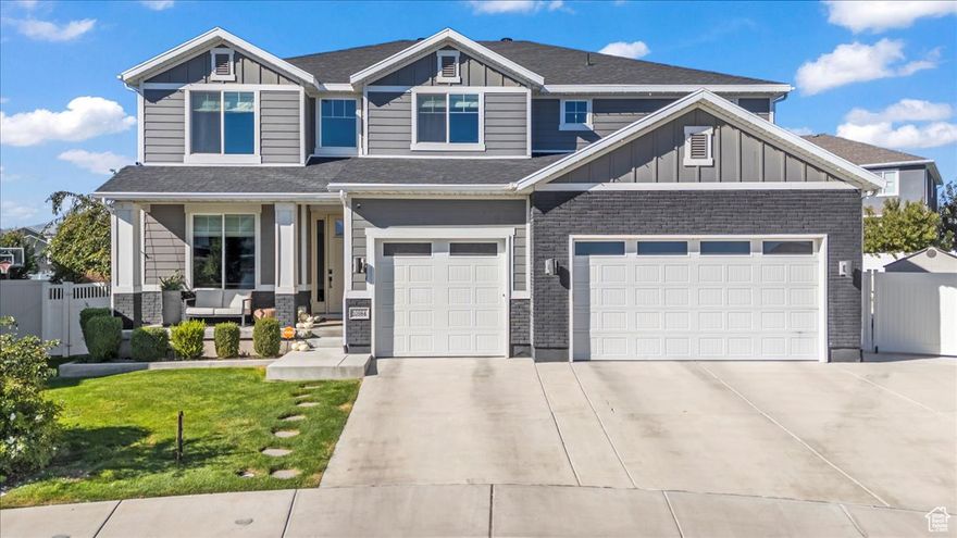 This professionally designed home in a culdesac is truly an entertainer's dream. Inside, the stairway features tiled treads leading to the second floor, where custom beams, open metal stair railings, and beautiful cabinetry enhance the primary bedroom, mudroom, and office. A basketball area adds to the fun, making the home ideal for recreation and gatherings.  You'll also find a cutting garden and cement path on the sides of the house, a custom made play house, trampoline, along with generous cold storage, dry storage room, and home gym in the basement. Every detail has been thoughtfully crafted for both function and style, offering the ideal balance of sophistication and comfort.  The location is outstanding - just minutes from Bangerter Highway, with quick access to restaurants, shopping, and everything you need. A truly unique property that combines exceptional design, convenience, and lifestyle. The seller is moving out of the country and would like to sell all the furnishings with the house.  Have your agent reach out about pricing.    Square footage figures are provided as a courtesy estimate only and were obtained from Tax Data.  Buyer is advised to obtain an independent measurement.
