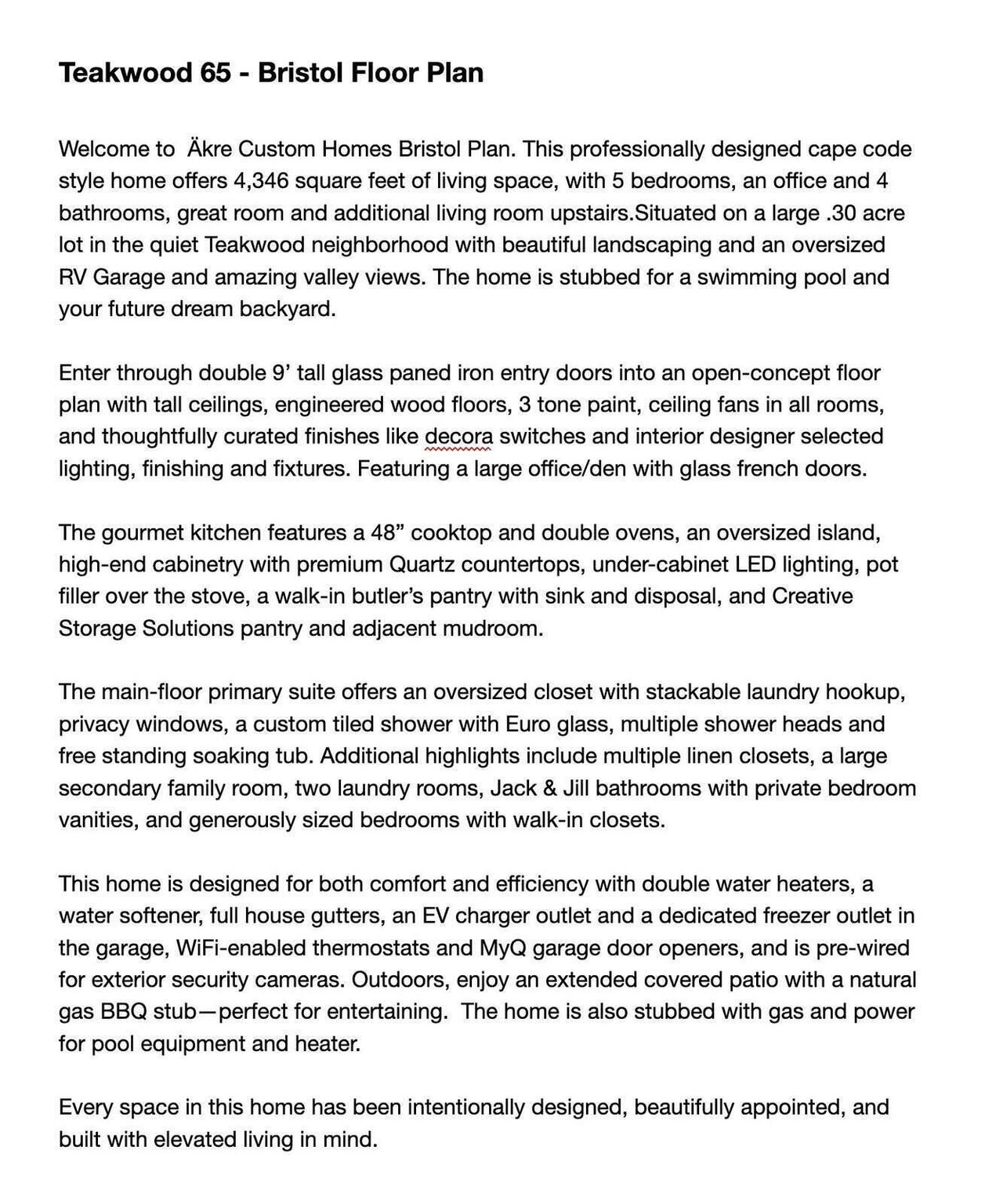 TEAKWOOD - Residential