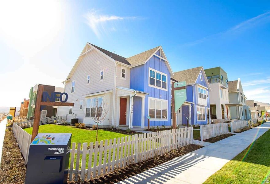 This brand new, gorgeous home has 3 bedrooms, 2.5 bathrooms and a 2 Car Garage. ACT NOW and you can pick all the colors and finishes!! The open floorplan is welcoming and comfortable. It has a large owner's suite & beautiful kitchen. It has a fenced front yard too for your pets and outside enjoyment. The Daybreak community is in a very desirable location in South Jordan not far from all the everyday conveniences. The community features are unmatched!! We are currently offering several awesome choices for incentives too. Whether it's closing costs, a rate buy-down, an appliance package, or pre-paid HOA dues. The pictures shown are from our model home. To make sure you get the most out of your new home purchase, whether it's a Daybreak townhome or single-family home, make sure to Call Charles today to find out more.