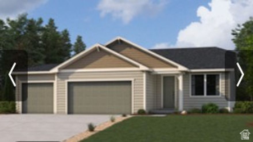 SPECIAL FINANCING AVAILABLE! The Champlain plan offers the best in comfort and style. A contemporary layout showcases an open kitchen with an island and a walk-in pantry, overlooking a dining area and an airy great room with access to the backyard. The luxurious primary suite is adjacent, featuring a walk-in closet and a deluxe private bath with dual vanities, a walk-in shower, and a soaking tub. Two additional bedrooms, one with a walk-in closet, round out sleeping space. You'll also find a private study in this plan. Includes unfinished basement. Community amenities include a park, walking trails and picnic areas, making it easy to stay active and connect with neighbors. Discover your dream home at this Eagle Mountain community!