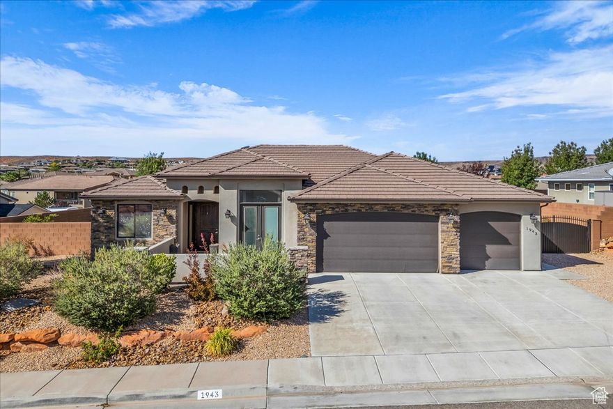 Located in the desirable Green Springs community, this home offers stunning mountain views and a welcoming floor plan. The open living room and kitchen create the perfect space for gathering, featuring a modern design with large island, quartz countertops, abundant cabinetry and spacious walk in pantry. The living room is enhanced by a cozy fireplace and large windows that fill the space with natural light. With 4 generous bedrooms, including one with its own private outside entrance, this home provides plenty of space for everyone. The backyard is fully fenced and landscaped, offering a private retreat for outdoor living and entertaining.