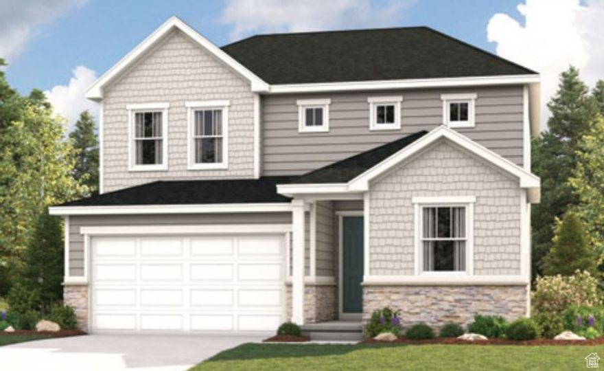 Rates as low as 4.5% through our preferred lender! Imagine life in this two story home. Breakfast at the spacious kitchen island or in the nearby dining area. Host a movie night in the inviting great room. At the end of the day, retreat upstairs to the primary suite complete with a roomy walk-in closet and private bath. Upstairs you will also enjoy two additional bedrooms, a convenient laundry and another full bath. This home also features a bedroom and three quarters bath on the main. All of our homes have 4 foot tall, well lit, clean crawl space under the entire main level for ample storage & convenient access, quartz Countertops, slow close cabinets, stainless appliances, oversized 8 x 12 triple glass sliding doors, 9 foot tall ceilings, 8 foot doors, LVP flooring throughout the main, tankless water heaters and more.