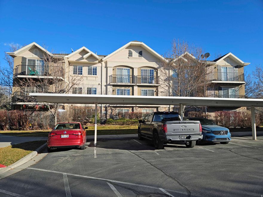This is a main floor condo, which means no stairs. This condo is very private and is located in the Eastern section of the complex. Note that county records show the square footage to be 1,182 square feet; while owner has been using 1,250 square feet. Parking is a carport (#3) with open spaces for other vehicles or visitors.  Amenities include a Pool, club house, work out gym and a picnic area. Included appliances are dish washer, refrigerator and microwave.