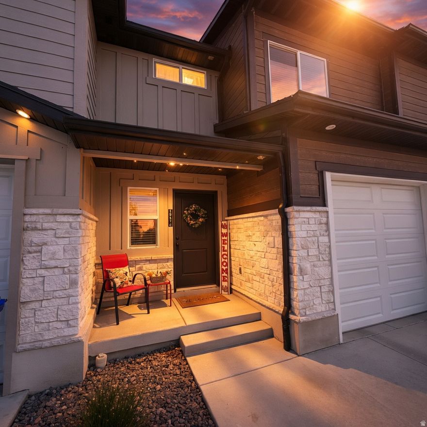 Beautiful 2023 townhome with spacious open-concept great room, quartz counters, upgraded LVP flooring, and warm neutral finishes throughout. Three bedrooms and three baths include an oversized primary suite with separate tub and shower and walk-in closet. Attached garage features extra storage and a handy work bench area, perfect for projects or gear. Amazing location next to a playground with walking and biking trails, near a fishing pond, amenities, and West Davis Corridor access.