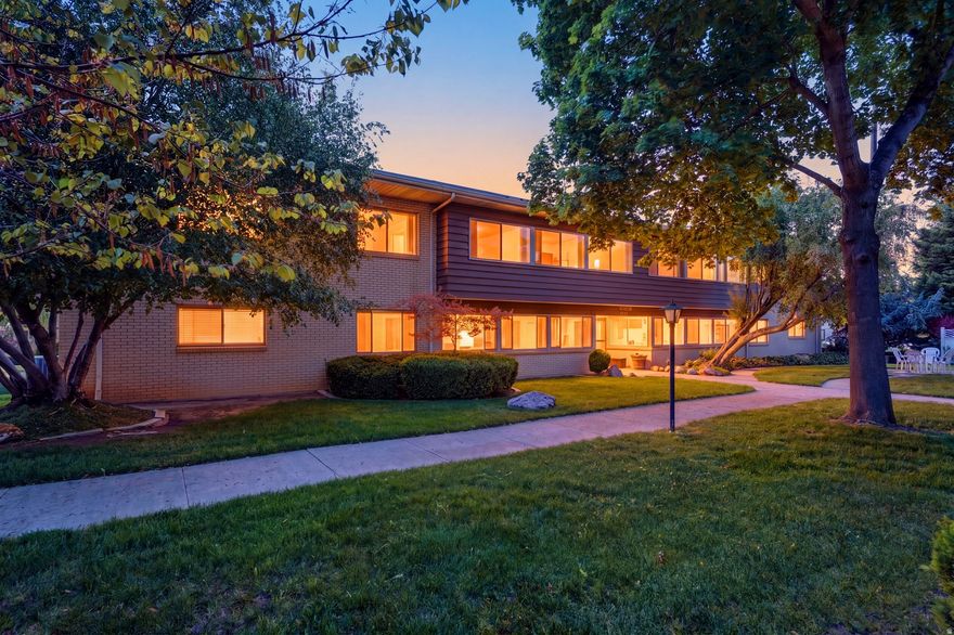 Located in the historic Graystone Condominiums community, this 2-bedroom, 1-bath condo offers a rare blend of mid-century character and prime Sugar House living. Once part of the original Graystone Mansion estate, the land was thoughtfully developed to preserve its natural beauty and open, established feel, something that still defines the community today.  Unlike newer condo developments built for maximum density, Graystone was designed around the original estate layout, featuring towering mature trees that predate the buildings themselves, and open green spaces where additional structures could have been placed but were intentionally left untouched. The result is an unusually quiet, park-like setting rarely found in newer Sugar House communities.  This condo offers classic mid-century design elements including clean lines, large windows, and a functional layout that feels open, bright, and comfortable. The setting is quiet and tucked away, yet incredibly central.  Enjoy unbeatable proximity to Sugar House Park, Sugar House Shopping Center, dining, shopping, entertainment, and outdoor recreation, all just minutes away. Whether you're heading downtown, meeting friends for coffee, or enjoying the nearby trails and parks, everything you need is close at hand.  Blending history, character, and convenience, this home is perfect for buyers seeking a unique lifestyle in one of Salt Lake's most established and desirable neighborhoods. Buyer/Agent to verify all.