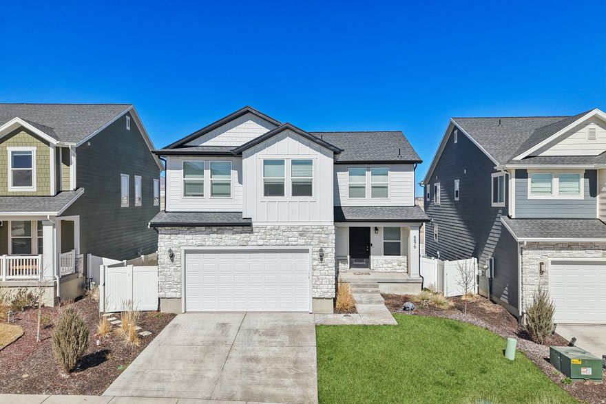 **OPEN HOUSE: Sunday March 22st 11:00am-1:00pm**One Year Old Fully Finished and Landscaped Edge New Build. Many Designer Touches and Upgrades.  Open Concept Main level with Amazing Family Room with Custom Built Ins, Perfect Kitchen Layout with Central Island, Ceiling Height Cabinets, Sliding Glass Door to the Fully Fenced Back Yard and half Bath off of the 2 Car Garage. 2nd Level has Primary Owners Bedroom,  Attached En Suite Bathroom and Walk in Closet, 2 Additional Bedrooms and Shared Hall Bathroom.  2nd Level Laundry Room is a Bonus.  Basement is fully Finished with Family Room with Funcional Kitchenette, 4th Bedroom and Full Bathroom.    Square footage figures are provided as a courtesy estimate only.  Buyer is advised to obtain an independent measurement.