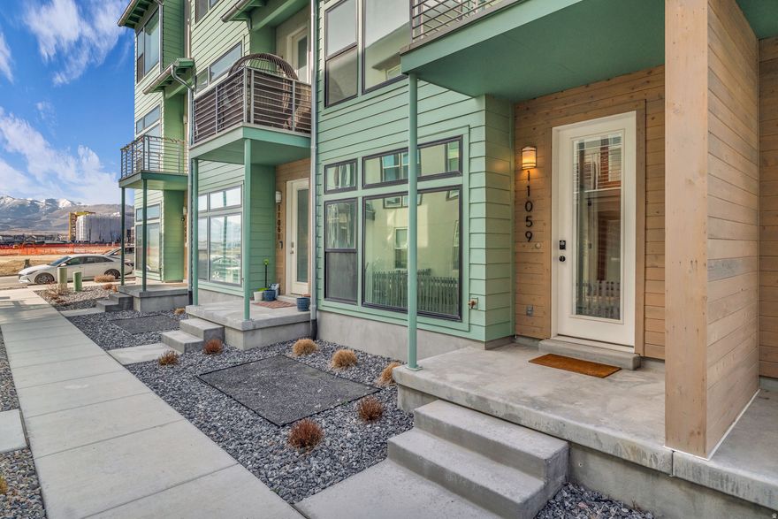 Come Be Part of the Excitement in the New Downtown Daybreak Community, only steps from the new Bees Stadium, Shops, movie theatres, Restaurants, & Year-Round Local Events! This Beautiful 4 Bed 4 Bath townhome offers a open floorplan with Huge windows and 9 ft ceilings throughout. Great kitchen with island, plus butler pantry. Primary bath has a separate tub and shower plus double vanity! Residents can enjoy all that Daybreak has to offer, including swimming and splash pools, community gardens, sports courts, outdoor summer concerts, farmers markets, boating privileges on Oquirrh Lake, and so much more.*Buyer is advised to obtain an independent measurement.