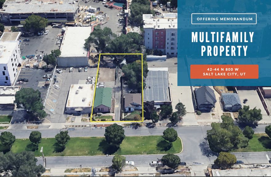 High Density Multifamily land in the north temple district  Zoning is MU8, this site is located in the QCT and the OP zone