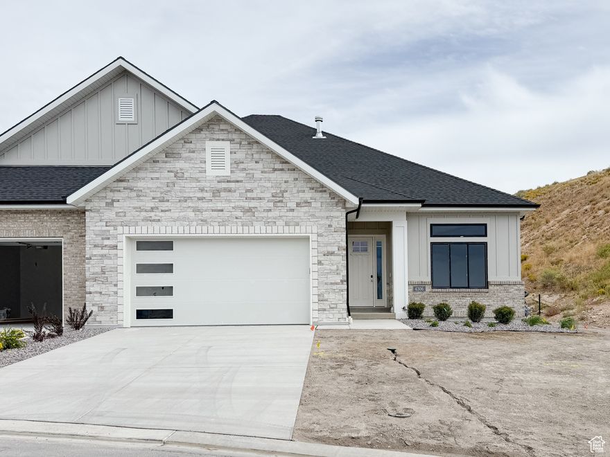 La Ringhiera Development is a Luxury Twin Home Development high up in Traverse Mountain Lehi. We are now in the final phase in the development, with this being the last Aston floor plan built. You will be amazed with the high-end finishes throughout this home. Main floor living includes 10' and 11' ceilings, with a tray celling in the main floor Family Room. Entering this luxury home, you can feel the upgraded features that make this an exceptional home. The beautiful chef kitchen cabinetry are white painted cabinets, with stainless steel appliances including double ovens, microwave, dishwasher and 36" gas cooktop. The two gas log fireplaces provide warmth on each level during the winter. The Primary Bathroom includes double sink vanity, stand-a-lone tub, and a separate shower finished with custom tile and Euro Glass Frameless Shower Enclosure. The Primary Closet has a custom closet system with drawers and pull-down rods adding additional hanging space. You will notice the conveniently main floor laundry room. The spacious basement includes a kitchenette with sink, microwave, and mini fridge, plus a large family room, three bedrooms, along with a 3/4 bathroom with upgraded tiled shower and Euro Glass Shower Door. In addition, the basement includes a large bonus space under the double car garage, for storage or one can choose to finish as a home theater room or rec room. This home also has a central vacuum system with all the tools and hose. The garage is completely finished and includes an epoxy floor and insulated garage door. Put away your lawnmower as the fully landscaped yard is maintained as part of the HOA services. Snow removal to the garage door and front door is one of the best services provided in the winter. Square footage figures are provided as a courtesy estimate from builder plans. Buyer is advised to obtain an independent measurement.