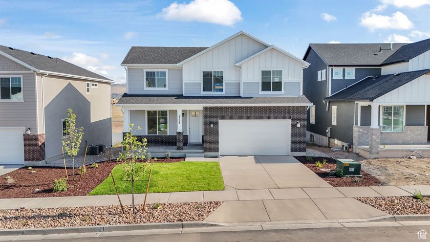 Welcome to our 4-bdrm Sophia plan.  Fully landscaped with automatic sprinkler system and mountain views from back deck.  Beautiful 9-11 ft ceilings on main with a large upgraded kitchen and walk-in pantry.  Quartz counters throughout, laminate floors on main and no backyard neighbors.  Come and see this home!