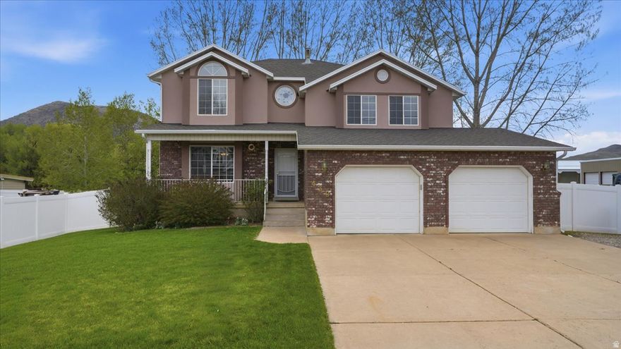 This beautiful multi-level home offers the perfect blend of space and privacy with no backyard neighbors! The open and inviting floor plan features a large formal living room and a large dining area, complemented by a kitchen where all appliances are included. For more relaxed moments, the cozy family room features a gas fireplace, while the nearby laundry room provides added convenience with built-in cabinets and counter space. With six spacious bedrooms, there is room for everyone. The master suite serves as a true retreat, boasting vaulted ceilings, a walk-in closet, and a versatile sitting area currently used as an office. Its private ensuite is well-appointed with a double vanity, jetted tub, and separate shower. The main bathroom is equally functional, designed with a double vanity and a separate room for the toilet and tub. Storage is a standout feature of this home, including a huge cold storage area and additional crawl space. Outside, the large backyard is shaded by mature trees and includes a playground, all while offering plenty of room for adventure with RV parking. Sq. footage per previous listing. Property facts provided as a courtesy; Buyer to verify all information.