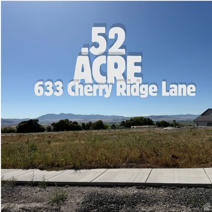 This spacious .52  acre lot offers views of Cache Valley and the surrounding mountains, located in the Knolls in Richmond community, just minutes away from Logan or Preston. Utilities are stubbed to the lot at the street and the lot is ready for your vision, whether your looking for room to have animals, a garden , or just a place to call home away from the hustle of Logan. Richmond is known for its proximity to the Cherry Peak Ski Resort, hiking trails, and fishing. These lots are a rare opportunity to own your own slice of land, with all the amenities to live comfortably.  Taxes have not been assessed for 2025.