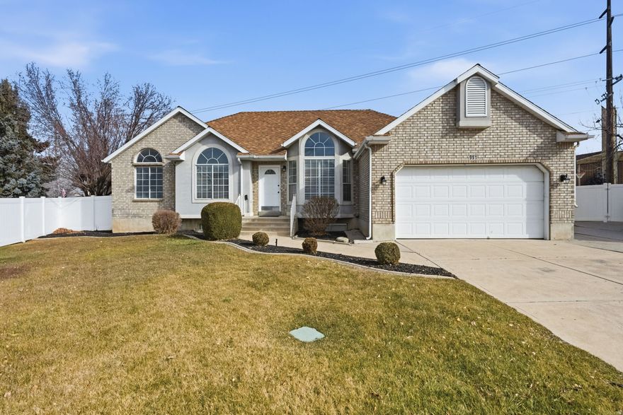 Welcome home to this beautifully renovated property with plenty of room to grow. This spacious, open floor plan offers everything you're looking for, featuring 3 bedrooms, 3 full bathrooms, and a large great-room kitchen and dining area perfect for entertaining. In addition, the home includes formal living and dining rooms, all situated on a beautiful .22-acre cul-de-sac lot in the heart of Sandy.  The kitchen is filled with natural light and showcases quartz countertops, new stainless-steel appliances, newly installed laminate flooring, and a seamless flow into the adjoining great room. The expansive primary suite offers abundant natural light, a massive walk-in closet, and an updated ensuite bathroom.  Enjoy relaxing outdoors on the east-side patio, which provides shade from the evening sun and a peaceful, secluded setting with mature trees and a dry pond-perfect for unwinding and relaxing.  Additional features and updates include new stainless-steel appliances, new laminate flooring and carpet, fresh paint throughout, custom glass shower enclosures, plantation shutters, a wood-burning fireplace, and an attached two-car garage, rv parking  11.5 w X 45' d, storage shed/outbuilding/ work shop 16' x 10'.   The location is hard to beat-just 5 minutes from both I-15 and 215, and approximately 11 minutes from the mouths of Big and Little Cottonwood Canyons.  Don't miss out-schedule your showing today!