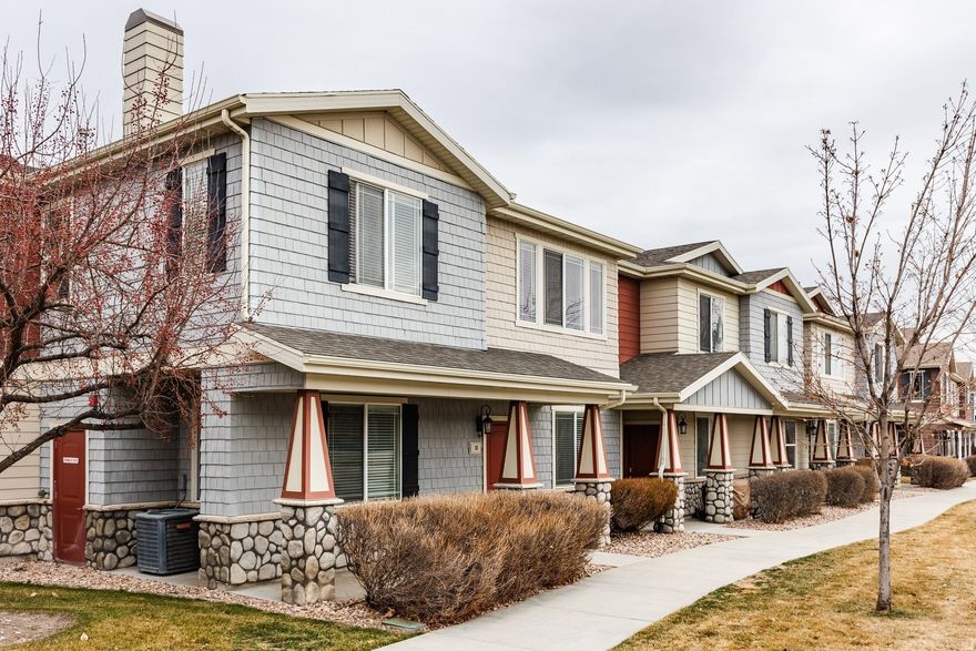 Welcome home to this former model townhome in an unbeatable location-walk to grocery stores, shopping, and dining, with fast freeway access just minutes away. Inside, you'll love the laminate flooring on the main level, brand-new carpet, 9-foot ceilings, crown molding, and built-in speakers that add style and function. The KitchenAid-equipped kitchen flows into a spacious living area designed for gathering and entertaining. Retreat to the primary suite featuring dual vanities and a thoughtfully designed bath. The finished garage with epoxy flooring adds both convenience and a polished touch.A rare opportunity combining location, upgrades, and comfort! Come check it out today! *Please check to see what is included with the HOA*
