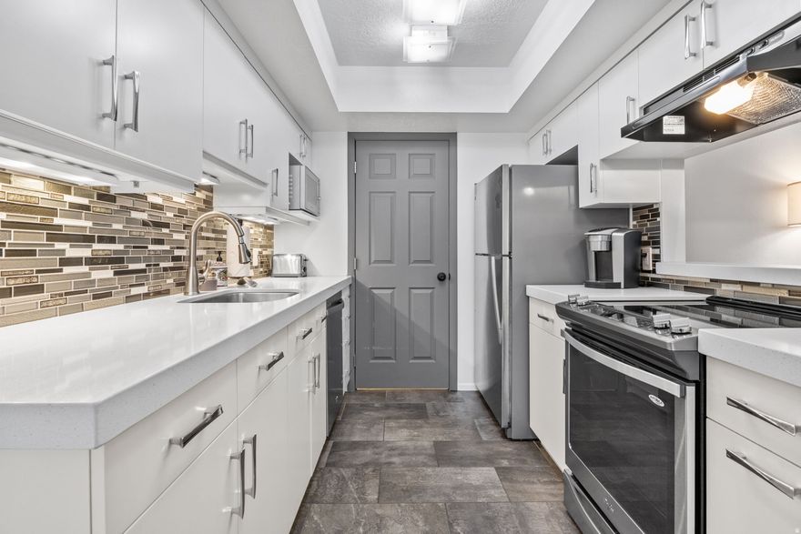 ***OPEN HOUSE Saturday, Dec 13 from 12-2pm*** Stop paying rent, start building equity! Beautifully remodeled, 2 bed/ 2 bath Millcreek condo in the highly desired Polo Club. Second floor home has vaulted ceiling, primary bedroom, en suite bath, and walk-in closet. Current owner has enjoyed remodeling this cute condo: kitchen with quartz countertops, appliances, windows, sliding glass door, bathrooms, flooring, blinds, paint, HVAC, water heater, fireplace, screen door. Includes appliances, in-unit, stackable washer/dryer, curtain rods, blinds, & ring doorbell camera for your convenience. Community is located close to downtown, shopping, St Mark's Hospital and ski resorts. Easy access to I-15, 215, & 80. County records were used but, buyer is to verify all info including sq. ft, taxes, HOA info.