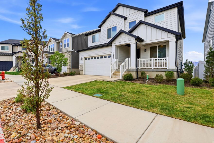Welcome to 12299 Boggs Way, Herriman, Utah. This stunning home, built in 2022 by Edge Homes, boasts four spacious bedrooms and two full bathrooms on the second floor. One of the seller's favorite features is the washer and dryer conveniently located on the second floor. Additionally, the backyard offers a unique advantage: it faces a future trial with no additional homes planned, providing a serene and private outdoor space.  Conveniently situated near the Mountain View Corridor, Mountain View Village Shopping Center, and a variety of new restaurants, this home is a prime location for those seeking both convenience and tranquility. As you step inside, you'll be greeted by vaulted ceilings and expansive windows that flood the space with natural light, creating an enchanting atmosphere. This immaculately maintained home is ready to welcome you and your family to create cherished memories.   Seller works from home please allow 4-5 hour notice. Please reach out to schedule a private showing   Square footage figures are provided as a courtesy estimate only and were obtained from county records.  Buyer is advised to obtain an independent measurement.