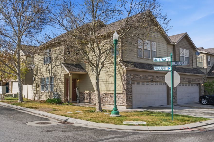 Desirable Monarch Meadows TownHome/Condo with stylish open floor plan with abundant natural light, three large bedrooms and 2.5 baths. The large primary suite feels like a private retreat with an oversized master bath and two separate walk-in closets (his & hers). Entertain or relax in the bright, spacious family room that flows to a private, fenced patio off the corner lot. Enjoy unbeatable convenience - shops and restaurants under 1/4 mile away and easy access to Mountain View Corridor, Bangerter Hwy and Redwood Rd - plus community perks including walking distance to the pool, expansive parks and an excellent trail system. A perfect blend of comfort, privacy and active-living convenience.