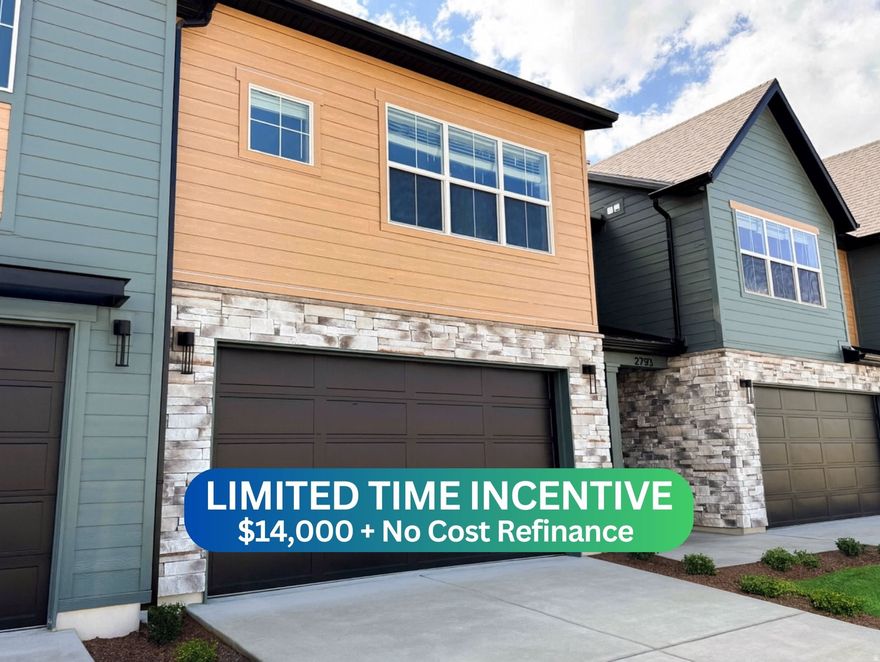 ***Massive $18,000 + No Cost Refinance for a Limited Time!*** Freshly built and flawlessly designed!! Come see the newest, sleekest townhomes in all of Weber County today. Located in the amazing JDC Ranch community in Plain City jammed packed with so many amenities, it's ready to welcome you home for years to come. Featuring a large two-car garage, three spacious bedrooms, tons of storage throughout, an oversized primary suite/bathroom/closet, a private patio, and the peace of mind that comes with an excellent new construction warranty. *Incentive requires use of preferred lenders. Square footage figures are based on building plans and provided as a courtesy estimate only. Buyer is advised to obtain an independent measurement.