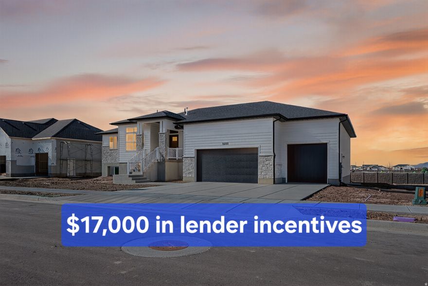 !!!!This modern prairie rambler blends style and function with an open layout, beautiful kitchen, and abundant storage. A large four-car garage offers unmatched space. Fully finished and move-in ready. it's set in an awesome location-perfect for both everyday living and entertaining with comfort, convenience, and timeless design. Over $17000 available in lender incentives