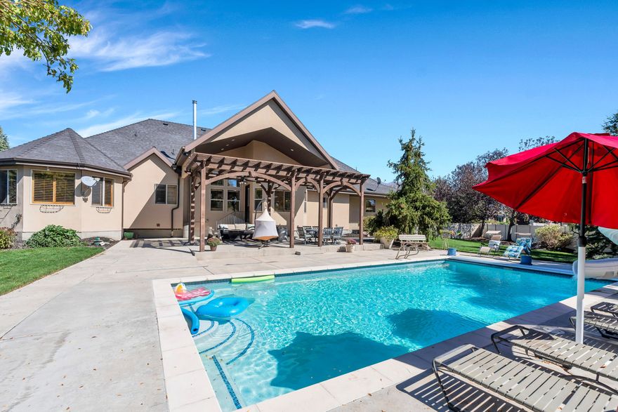 SELLER FINANCING AVAILABLE!!! Extremely well-maintained home on nearly 3/4 acre. Stunning resort-style landscaping all around with an amazing backyard pool oasis, beautiful outdoor kitchen with all the amenities. Pool house, hot tub, sport court, playground, fire pit and waterfall.  The beautiful spacious interior has everything you could want and the gourmet kitchen is an entertainers dream.  The main level is wheelchair accessible. The basement has a full kitchen with a separate entrance.  There is also a theater room with included equipment.  Storage galore, and a giant secure safe room! The roof will be BRAND NEW! Owners will include some very nice furniture pieces and electronics. Come see this impressive place! Appraised for well over 2 million, so you'll have instant equity!  Square footage figures are provided as a courtesy estimate only and were obtained from an appraiser.  Buyer is advised to obtain an independent measurement.