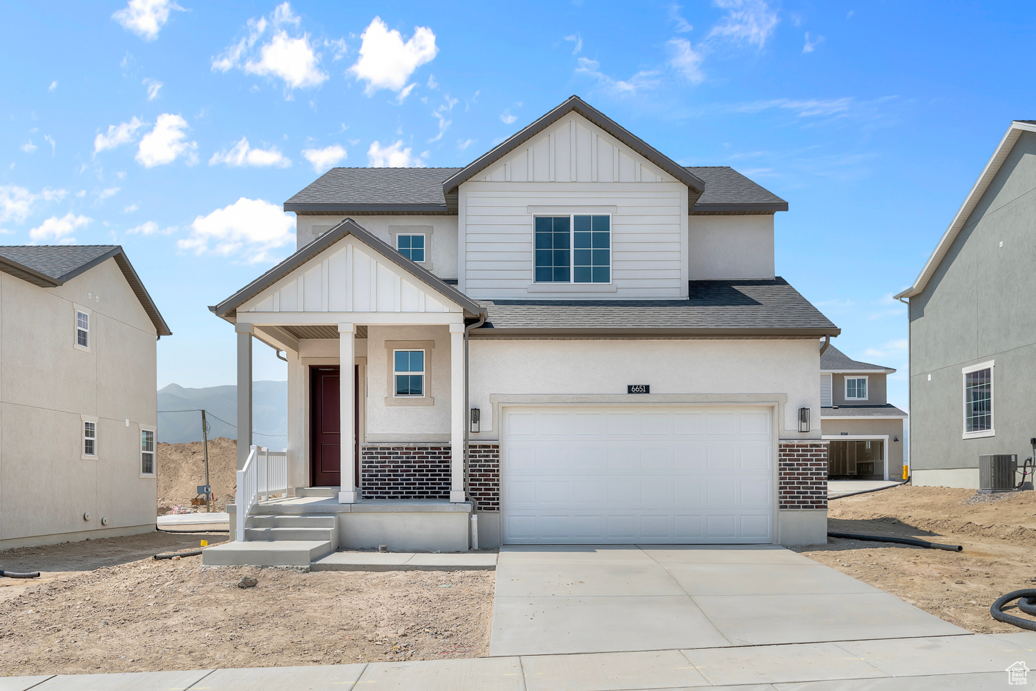 Come see this beautiful brand new Palmdale Cottage home in a growing Eagle Mountain master-planned community! This home features durable laminate hardwood, vinyl tile, and carpet flooring with practical can lighting throughout. Also featured is a modern kitchen, equipped with white laminate cabinets, quartz countertops, and stainless steel gas appliances, offering both style and functionality. The owner's bathroom includes cultured marble shower surrounds and satin and brushed nickel hardware. This home also offers a 40-gallon water heater, energy-efficient options, craftsman base and casing, and two-tone paint, making it a comfortable and modern living space! Come check it out today!