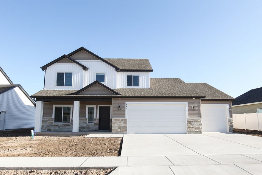 Bring all the toys for this 4 car garage! Don't miss out on this beautiful two story in highly sought after Golden Forest community. Enjoy Master on the main, with a large loft upstairs, bonus room, and 4 bedrooms. This home has upgrades throughout with 9ft ceiling, soft close cabinets, black finishes, and quartz countertops. The community will have a pool, clubhouse, pickleball courts, etc. HOA is $90 monthly and included 1GB of Fiber internet. Reach out now for a showing!