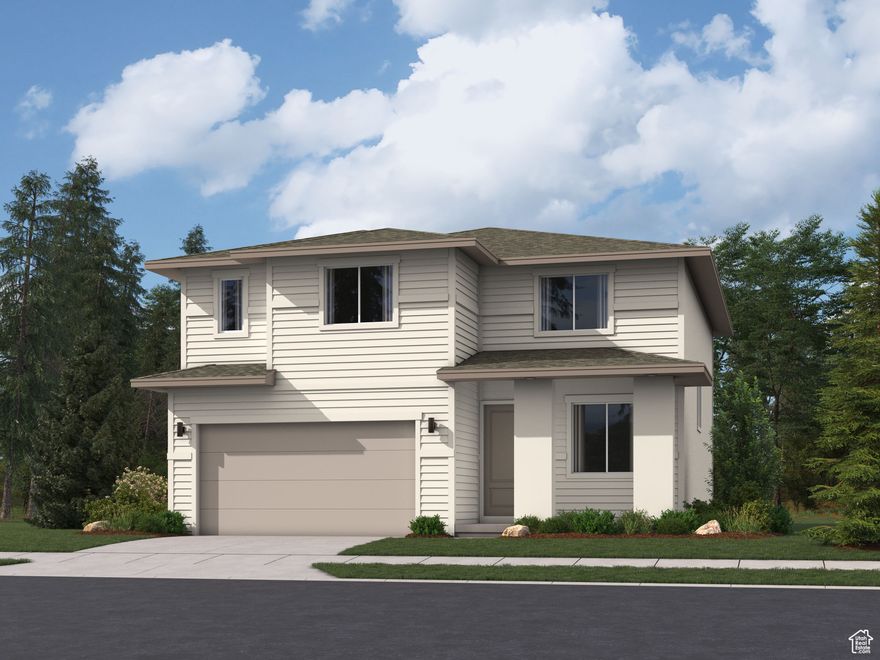The Valley at Wildflower Courtyards- 1539- Mesa. Take advantage of our special 3.99% Conventional 7/6 ARM (5.655% APR) rate buydown exclusively when you finance through Lennar Mortgage! This home will be complete in November. The Courtyards has a unique private drive shared by six homes, but each home also has it's own driveway making it feel like a cul-de-sac. Plus, full yard landscaping including fence! This floorplan has 4 bedrooms, 2.5 bathrooms, family room, and full unfinished basement. The kitchen features stone white cabinets and grey quartz countertops. Upstairs is the laundry room, owner's suite, and owners suite bathroom, three more bedrooms, and one full bathroom. Square footage figures are provided as a courtesy estimate only and were obtained from builder. Buyer is advised to obtain an independent measurement. Interior photos are of same style of home, but not the actual home. Rendering is for illustrative purposes only.