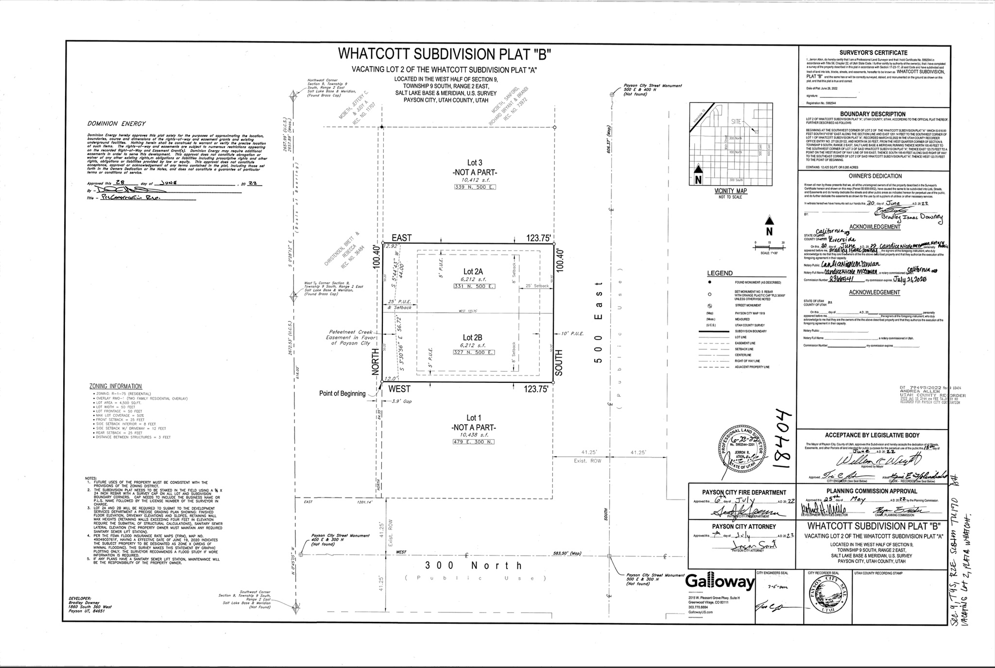 WHATCOTT SUBDIVISION - Land