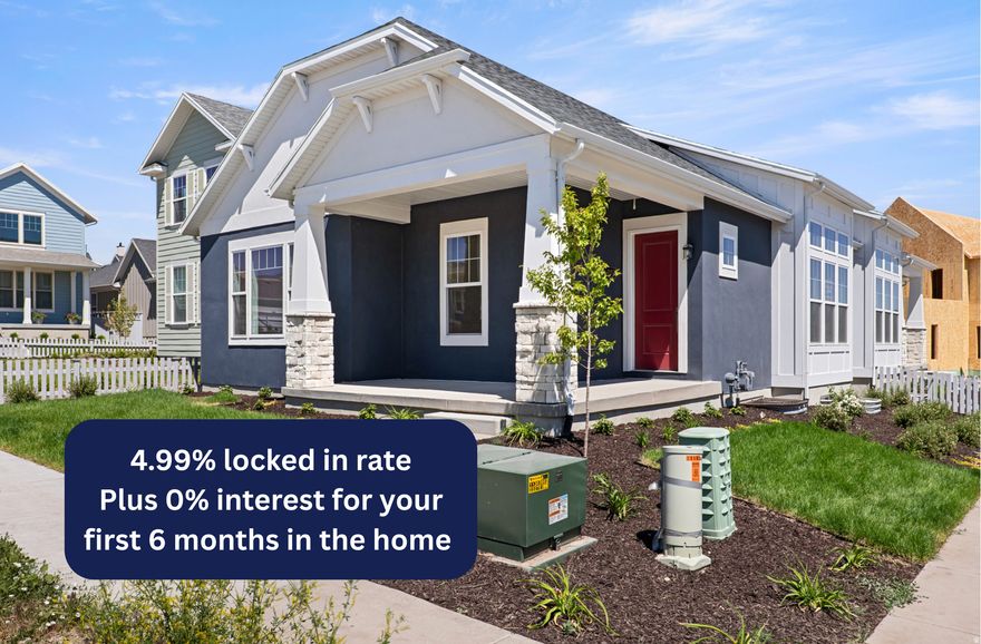 Quick move-in Appleton Plan! Main-floor living with 2 bedrooms, a front office, and an open-concept kitchen. Corner lot overlooking HOA green space, side patio, landscaped yard, and a 3-car garage. Ask about our 2.99% first-year rate!