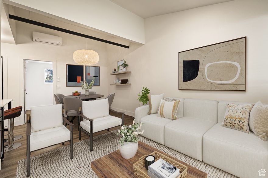 Imagine starting your mornings with a quick stroll to the nearby FrontRunner station, making your commute effortless while still enjoying the comfort of a quiet neighborhood. This remodeled 2-bedroom apartment blends modern upgrades with everyday convenience, creating a space that feels both stylish and welcoming. Inside, you'll find thoughtfully refinished surfaces and a reimagined layout that gives the kitchen more room to cook, gather, and enjoy. High-end appliances make meal prep a pleasure, while the tucked-away washer/dryer combo and a brand new 30-gallon tank water heater keep daily routines simple and stress-free. Affordable to maintain, with utilities averaging just $6570/month, this apartment is as practical as it is charming. Whether you're looking for a cozy home base, a reliable long-term rental, or even a short-term getaway spot, this property offers flexibility and opportunity. Quiet, convenient, and easy to love-this home makes it easy to see yourself settling in.