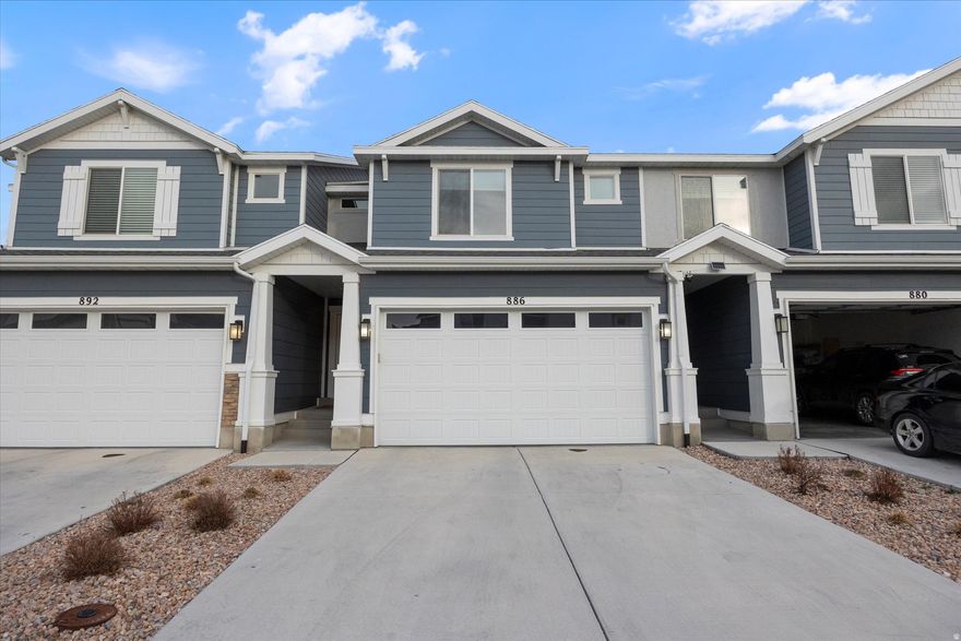Welcome to this stunning, like-new townhome in one of Lehi's most desirable communities! Ideally located near Primary Children's Hospital with quick and easy access to major freeways and highways, this home offers both convenience and comfort in a prime location.  Featuring 3 spacious bedrooms and 2.5 bathrooms, this beautifully maintained home feels brand new. The open-concept main floor is bright and inviting, showcasing a modern kitchen with sleek cabinetry, stainless steel appliances, a large island, and seamless flow into the dining and living areas-perfect for entertaining or everyday living.  Upstairs, you'll find an extra-large primary suite designed to impress, complete with dual (Jack and Jill) closets and plenty of space to unwind. The additional bedrooms are generously sized, offering flexibility for family, guests, or a home office.  Enjoy low-maintenance living with access to incredible community amenities, including a clubhouse, pool, parks, and gathering spaces-everything you need just steps from your door.  This is the perfect opportunity to own a move-in-ready home in a thriving Lehi location. Don't miss it!