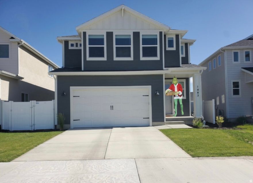 New Year, New Home! This charming home is better than brand new! The yard is fully landscaped, the backyard is fully fenced, and all window wells are covered. This will save you time, money, and stress. The backyard is easy to maintain, yet big enough for children and pets to run around and play, and to have fun family and friend activities. The backyard has a large patio area that wraps around the sides of the home, perfect for barbeques, and for enjoying peace and quiet. The backyard also has a beautiful stone raised garden bed. This charming home has 4 bedrooms and 2 1/2 bathrooms. The large main suite has vaulted ceilings and a ceiling fan to cool off on hot summer nights. The main suite also has a large walk-in closet. The main bathroom has a large soaking tub and separate stand up shower. The upstairs has a large loft area, perfect for activities, crafts, or an office space. Enjoy the open main level with the large living room and gourmet kitchen. The kitchen comes with a large stainless steel sink and stainless steel appliances, including the refrigerator. The kitchen has ample counter space and storage areas. The basement is partially framed, and ready to become the space of your dreams. This charming home has a lot of natural light with all the large windows. The windows are covered with cordless blinds that are easy to open and close and move up and down to allow as much light in as you want. There is an open field with horses across the street. This charming home is nestled in the heart of City Center with easy access to all the main roads. You'll be close to a grocery store, dining, the library, gas stations, parks, a dog park, a skate park, trails, and schools.  Start your year off right by buying this charming home while you can!