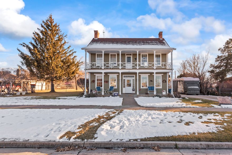 Updated historic gem. This home was designed by a Danish architect and built in the early years of Utah's history. It's listed on the National Register of Historic Places. Past and current owners have lovingly updated and maintained the home over time. Recent upgrades include new plumbing, electrical, and windows. Some hand-glazed windows still remain in the front and recall this home's original beauty. Behind the home is a spacious lot, garden area, and workshop, sized approximately 20' x 50', with a chicken coupe. The lot is supplied with pressurized irrigation. Two new sheds will stay with the home: one 10' x 10' and one 10' x 15'. Both sheds and the workshop are connected to power. Home is centrally located near schools, the pool, and restaurants. Beautiful and memorable home, yet functional and modernized. A historic narrative of the home and 3D tour are available upon request. *All figures provided as a courtesy. Buyer/agent to verify.