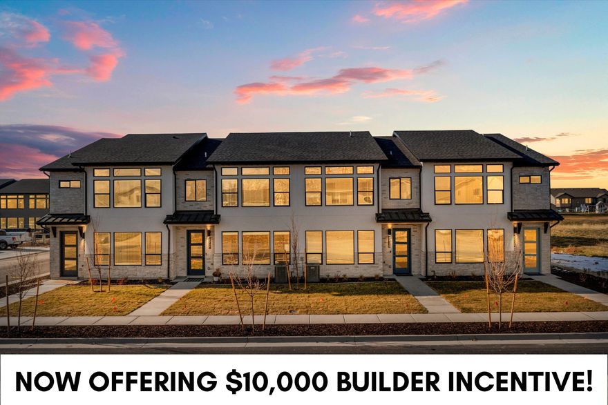 Take advantage of the builder incentive of $10,000 in concessions using our preferred lender. Model Home Open from 4pm-7pm Thursday-Friday 12-4PM Saturday. Discover our stunning new luxury townhomes, showcased in the Parade of Homes and crafted with premium features and modern conveniences. Each home offers 9' ceilings on both floors, quartz countertops, soft-close cabinets, toe kick lighting, high-end appliances-including a gas range, dishwasher, and built-in microwave-LVP flooring, and high-quality carpet. The spacious primary suite features a double vanity and a large walk-in closet, while the EV-ready garage is pre-wired for electric charging. Located just minutes from Hill Air Force Base, shopping, and dining, these townhomes offer both comfort and convenience. Plus, they're investor-friendly, with HOA approval for short- and long-term rentals. Choose from a variety of color schemes and floor plans to match your style