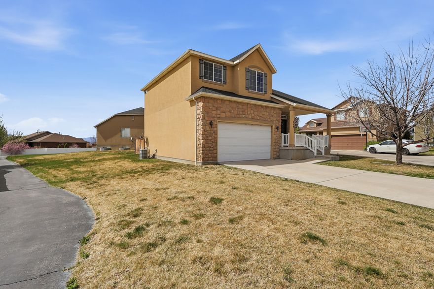 The largest floor plan in the neighborhood, this beautifully updated 4-bedroom, 3.5-bath home offers the perfect blend of space, comfort, and low-maintenance living. Vaulted ceilings, abundant natural light, and stunning mountain views create an open, airy feel throughout. Enjoy a maintenance-free front yard and a fully fenced backyard, ideal for relaxing or entertaining, all while being surrounded by community green spaces and parks on a quiet street with nearby walking paths. Recent updates include a 1-year-old roof, a brand-new high-efficiency HVAC system, new carpet, and fresh interior paint, making this home truly move-in ready, plus the added benefit of a 1-year home warranty from the seller. Inside, a two-sided gas fireplace adds warmth and character, facing both the living room and family room, while the thoughtfully designed layout offers a spacious main-level living area, a great room, a versatile loft upstairs, and a large downstairs recreation room-perfect for gathering, working, or unwinding. The primary suite provides a comfortable retreat with a soaking tub, private water closet with bidet, and a generous walk-in closet. The home also includes Jellyfish style permanent holiday, lighting system, programmable for any holiday, including multiple colors, patterns. If you're looking for a beautiful, low-maintenance home with space to live and grow, this one checks all the boxes-schedule your showing today. Square footage per county records. Go to this site for a photo tour https://www.zillow.com/view-imx/94cb56fb-e296-4473-8567-7b117944e526setAttribution=mls&wl=true&initialViewType=pano&utm_source=dashboard