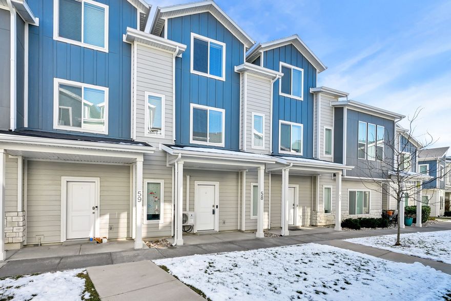 Welcome to this well-maintained townhome in the desirable Prominence Point community of North Ogden. Built in 2020 and in excellent condition, this home features 2 bedrooms, 2.5 bathrooms, and thoughtful upgrades throughout.  The main living area is bright and inviting, with abundant natural light, granite countertops, and stainless steel appliances. A convenient half bath is located just off the kitchen, perfect for guests. The spacious primary suite occupies the top floor, offering a private retreat with a full ensuite bath. Carpet was upgraded less than two years ago, adding to the home's move-in-ready appeal.  Prominence Point residents enjoy access to a clubhouse with a fitness center and pickleball courts, as well as included snow removal for low-maintenance living.  Ideally located just minutes from shopping, dining, and downtown Ogden, this home also offers close proximity to parks, hiking trails, and the North Shore Aquatic Center. Outdoor enthusiasts will appreciate easy access to world-class recreation, including Snowbasin and Powder Mountain ski resorts, all set against stunning mountain views.  This property is an excellent opportunity for first-time buyers, professionals, downsizers, or investors seeking comfort, convenience, and an active Northern Utah lifestyle.  Information given as a courtesy estimate. Buyer to verify all.