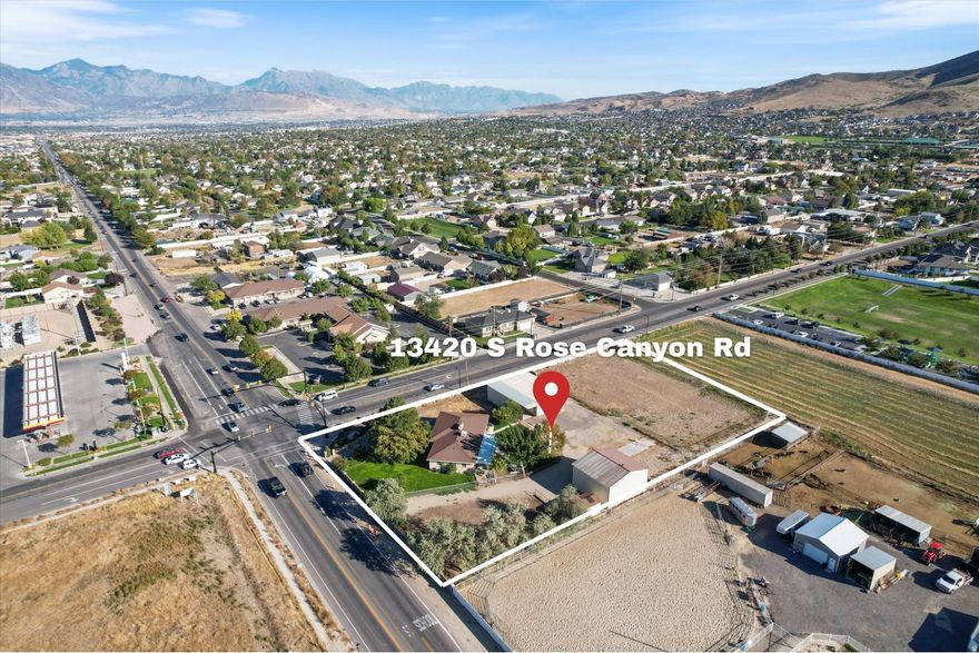 Unbeatable opportunity to secure a PRIME 1.5-acre CORNER LOT at the high-traffic intersection of 13400 South & 6400 West in Herriman. Positioned on the SW corner, this property is perfectly situated to capitalize on the daily traffic flow of residents traveling to and from the extensive residental base to the southwest and proposed new developments to the west! Your business will be the most convenient stop for thousands of Herriman residents. Already designated C-1, Neighborhood Commercial, on Herriman City's future land use map, allowing for a wide variety of businesses. The lot is flat & rectangular with ample street frontage on both major thoroughfares, ensuring maximum visibility and simplified site plan design and construction. Don't miss out on this pristine offering from the original owner! PLEASE VIEW AGENT REMARKS FOR SHOWING INSTRUCTIONS AND MORE DETAILS.