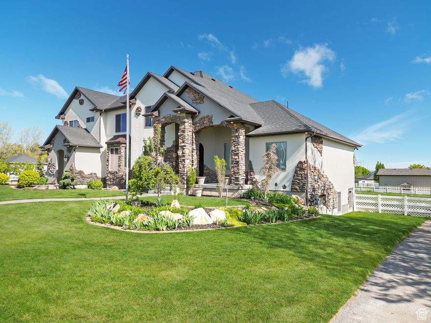 PLOEASE NOTE AGENT REMARKS. INVESTORS OR MULT-FAMILIES! Basement just renovated adding a second full kitchen in the home. This is now two homes in one. Live in the two upstairs floors (5,800 sq ft) and rent the basement 4,600 sq. ft.). This home is in pristine condition. Nearly everything in this home (inside and out) has been recently refinished. Unique home for a specific buyer. High quality, state-of-the-art home featuring built in CO2/fire alarm system hardwired in with backup batteries, high-end boiler (new boiler May '24) system with air handlers and two commercial-grade chillers for AC complete with two air purifiers, 250-gallon hot water tanks. Vaulted ceilings, very large bedrooms. The home has walnut hardwood floors throughout the two upper floors. The main floor walnut floors were just refinished. The entire home is filled with high-end granite counter tops. Kitchen contains: an 18-foot-long kitchen island, 3 fridges, 2 microwaves, 2 dishwashers, trash compactor, and a Viking gas stove with two ovens with an additional 2 wall ovens. The spacious covered patio and deck tie in perfectly from the dining area great for those summer BBQ's. The deck is complete with large ceiling fans overlooking the grand 1-acre lot. The fully landscaped front yard and spacious back yard would work perfect for horses, a pool, pickle-ball court, or one of each! A second master bedroom in basement gives your visitors a beautiful master bath and walk-in closet, so they can have a home away from home. Your guests will also enjoy watching movies in your expansive home theatre. You'll be extra motivated to stay in shape with the huge home gym in the basement! Laundry room on every level, water softener, huge finished attic space, jetted tubs in baths, walk-in closets and tons of storage, two large pantries, a five-car garage. This home has everything! Seller is a licensed real estate agent. Square footage figures are provided as a courtesy estimate only and were obtained from previous MLS listing. Buyer is advised to obtain an independent measurement.  Square footage figures are provided as a courtesy estimate only and were obtained from county.  Buyer is advised to obtain an independent measurement.