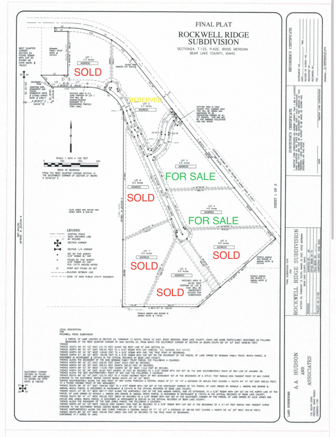 ROCKWELL RIDGE - Land