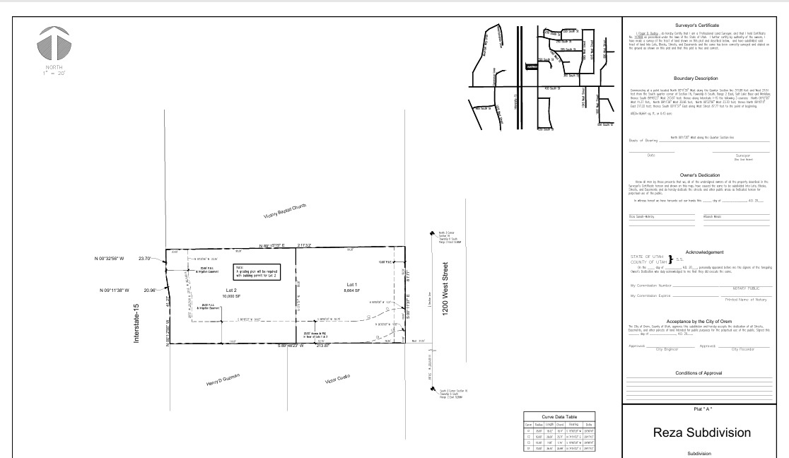 REZA SUBDIVISION - Land