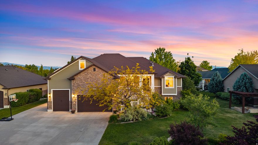 Beautiful custom rambler on a spacious .55-acre lot in a desirable West Layton neighborhood! Offering 4,350 sq ft, this 2011 home features 7 bedrooms, 4.5 baths, office with loft, 3 family rooms, 2 kitchens, and 2 laundry rooms. The fully finished daylight basement includes 9' ceilings, fireplace, storage/cold storage, and flexible apartment potential with separate entrance options.   Granite countertops throughout, LVP flooring, new carpet and paint, plus freshly painted exterior in 2025. Extended 3rd-car garage, RV pad, pergola patio, mature fruit/shade trees, powered shed, chicken coop, and shaded play area complete this incredible property!   **OPEN HOUSE SAT MAY 23 11AM-2PM**