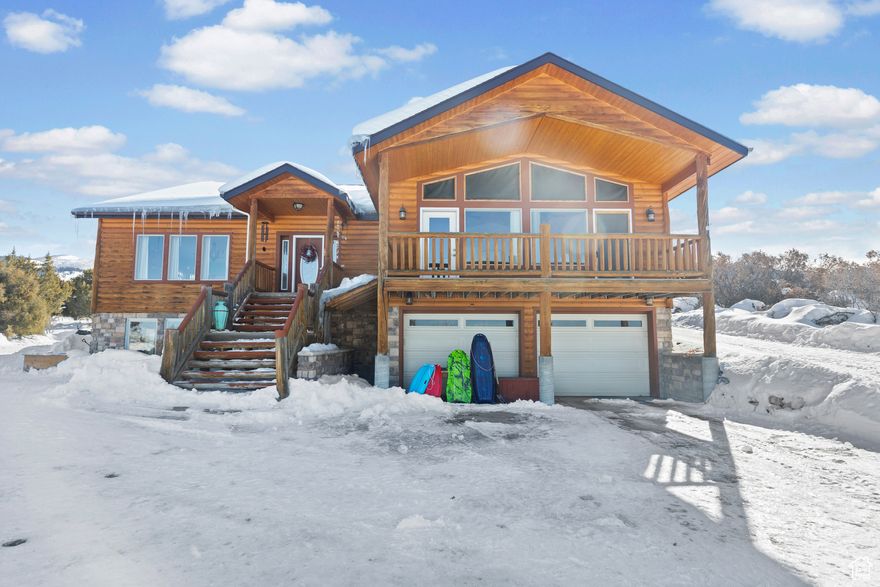 Tucked away in the beautiful Whispering Pines gated community, just outside Mt. Pleasant, this spacious cabin-style home offers year-round access and peaceful mountain living.  With 3 large bedrooms, 2.5 bathrooms, and just over 4,000 sq ft of living space, there's plenty of room to spread out-whether it's for weekend getaways or full-time living. Enjoy a deck off the kitchen and a balcony off the main living area, both perfect for soaking in the fresh mountain air and gorgeous views of the Sanpete Valley.  The yard is fully xeriscaped, making it low-maintenance and ideal for the high-desert climate. The exterior was re-stained in 2024, so it's in great shape and ready to enjoy with minimal upkeep.  Water is provided by a community well, and the AC plumbing has already been installed, giving buyers the option to easily add central air. Plus, thanks to the HOA plowing the roads, this property offers year-round access-even in winter.  Looking for more space? There are two additional 1-acre lots for sale on either side of the property-great for extra privacy, a shop, or future plans. This home is the perfect mix of space, comfort, and mountain serenity. Don't miss your chance to own a piece of Whispering Pines-reach out to schedule a showing!  Square footage figures are provided as a courtesy estimate only and were obtained from county .  Buyer is advised to obtain an independent measurement.