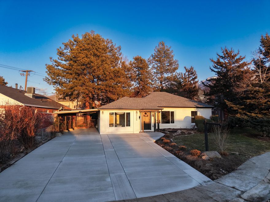 Brand-New Driveway + Fully Renovated Turnkey Home!  This Holladay bungalow is move-in ready and shows like new construction! Enjoy single-level living with a stunning modern kitchen, open-concept living, and beautifully tiled bathrooms. Upgrades are endless: new roof, soffit, fascia, gutters, HVAC/AC, windows, electrical, plumbing, flooring-and a brand-new driveway! Relax in your private backyard with a covered patio and new storage shed. Ideally located in the heart of Holladay-this home is ready for you to call it yours!  Square footage is a courtesy estimate from county records; buyers should verify independently. Agent is related to the seller. ** Pictures will be updated when the construction is cleaned up.