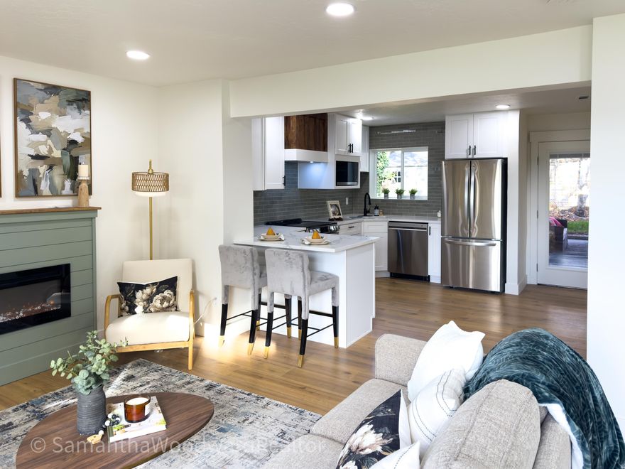 This stunning, fully renovated, single level living Holladay bungalow is as close to new as it gets! Gorgeous modern kitchen, open-concept living, new roof, soffit, fascia, gutters, HVAC/AC, windows, electrical, plumbing, flooring, and beautifully tiled bathrooms. Enjoy a private, secluded backyard complete with a covered patio and brand-new storage shed. Ideally located in the heart of Holladay - truly turnkey and ready to call home!  Square footage figures are provided as a courtesy estimate only and were obtained from county records. Buyer is advised to obtain an independent measurement.  **** Agent is related to the seller.