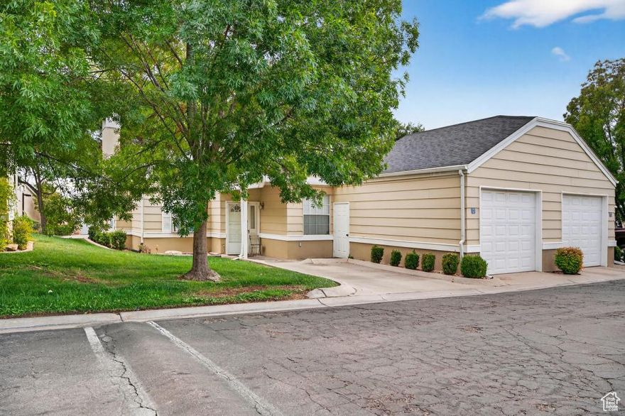 2 Bedroom Townhome with Assumable FHA Loan at 2.5%!  Welcome to this bright and inviting 2-bedroom, 2-bath townhome in the heart of St. George! Conveniently located near the mall, local dining, and Utah Tech University, and zoned for Panorama Elementary, Pine View Middle, and Pine View High. This home offers comfort, convenience, and excellent rental potential.  The open floor plan features large windows that fill the home with natural light. The spacious primary suite includes private access to the back patio, while the oversized secondary bedroom provides flexibility to create a second en-suite, guest suite, or home office.  Enjoy the convenience of a 1-car garage plus an uncovered parking space directly in front. A new A/C unit was installed in June 2021 for added peace of mind.  Community amenities include a pool, pickleball courts, tennis court, and HOA-covered exterior building maintenance, lawn care, and water.  Assumable FHA Loan Opportunity: Qualified buyers can assume approximately $210,000 of the existing loan at a 2.5% interest rate, resulting in an approximate $1,260/month mortgage-a rare opportunity in today's market!