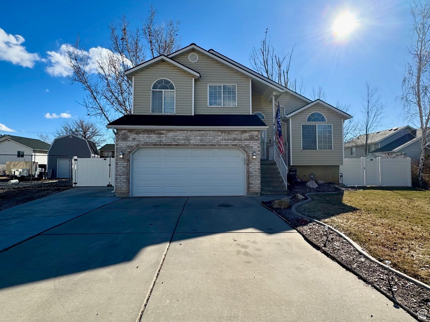 Come step inside your new home! This home is located in a cul-de-sac so there is little to no traffic. This 3 bedroom, 2 bath home has everything you need. Kitchen & bathrooms were updated in 2023. Brand new roof - replaced in 2023 with new gutters & drain spouts.   New electrical panel, hot tub hookup, and water softener was added in 2023. There is a functioning toilet and plumbing available to add another full bath in the basement. Large crawlspace for additional storage. Yard is fully fenced with a trex deck and nice patio area. RV parking and a storage shed. The big trees in the back create so much shade in the summer and plenty of privacy. Come see this amazing home for yourself! Square footage figures are provided as a courtesy estimate only and were obtained from the county. Buyer is advised to obtain an independent measurement.