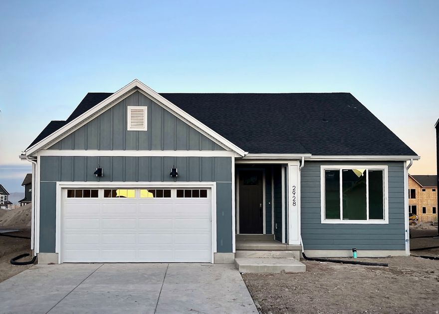 The Pomerelle is a well-designed five-bedroom, three-bath rambler that blends comfort and function. This house is has a fully finished basement. Two front bedrooms share a full bath, while a mudroom/laundry combo provides easy access to the garage. The open-concept great room features a stylish kitchen, dining area, and cozy family room that leads to a patio-perfect for outdoor dining. The spacious primary suite includes a generous bathroom and walk-in closet, with room to add double sinks and a freestanding tub for a relaxing retreat.