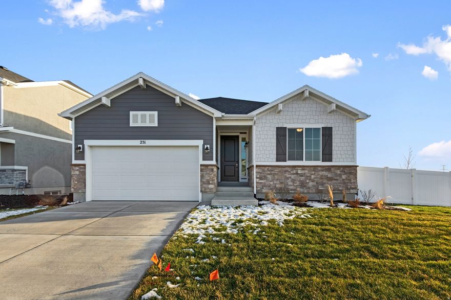 CONTRACT ON THIS HOME TODAY AND QUALIFY FOR A RATE AS LOW AS 3.750% WITH NO COST TO THE BUYER. Restrictions Apply: Contact Us for More Information | Discover the perfect blend of comfort, adventure, and opportunity in this stunning rambler home! This 3-bedroom, 2-bathroom home offers a spacious and functional layout. Enjoy the open concept living areas filled with natural light, a well-appointed kitchen, and a serene primary suite with gorgeous views. The unfinished basement provides a blank canvas-perfect for creating a custom entertainment space, home gym, or additional living area. The two-car garage ensures plenty of storage for vehicles, gear, and more.