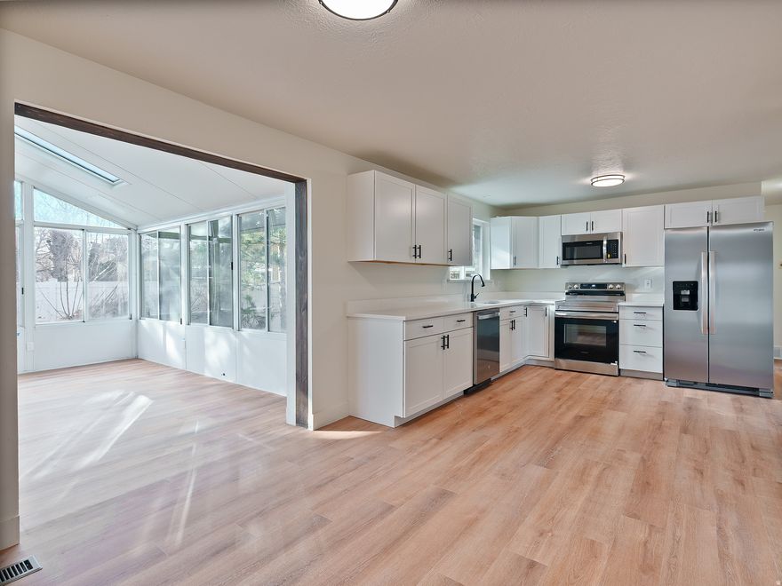 FULL VIDEO TOUR:  https://youtu.be/QkNLBdZfyHo    Stunning West Jordan with Income Potential! Nestled within many treees and has been fully updated throughout. The basement apartment with seperate enterance features an all new full kitchen with granit countertops and brand new stainless steel apliances. Rental potential of $1,700+ per month makes it a fantastic investment opportunity. The upstairs kitchen is also also features soft-close cabinets, quartz countertops, and new stainless steel appliances.  New Breaker panel added. Soalr panels offer free power! The roof was replaced in 2020, furnace and central air and water heater were replaced in 2023. Seller is a licensed Realtor. Square footage figures are provided as a courtesy estimate only; buyers are encouraged to verify.