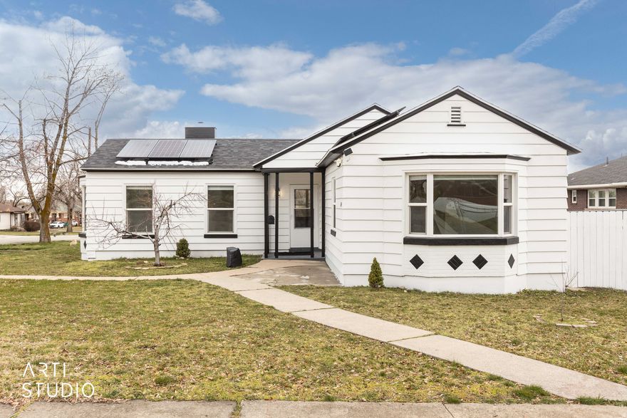 Affordable Ogden East Bench living on 28th & Brinker.  Beautifully Renovated & MoveIn Ready!  This home has been fully renovated from top to bottom, inside and out.  Enjoy single-level living and a peace of mind with a brandnew roof (including sheathing), fresh interior and exterior paint, new fixtures and lighting, new carpet, and new appliances-including a brandnew oven/range and refrigerator. The water heater and full HVAC system are in great condition only a few years old.  Other features include solar panels, large bay-box windows in the living room, dining room and master bedroom, all windows are upgraded to vinyl paned, beautiful crown molding, an improved electrical subpanel equipped entirely with GFCI breakers for enhanced wholehome electrical safety, and a newly installed water main valve and regulator.  Located just one block from the OGX transit station, minutes from Weber State University, blocks away to spectacular mountain trailheads. The solar panels keep monthly utility costs low, making this home both comfortable and economical.  Eligible buyers may take advantage of OwnInOgden financing assistance (upon approval) to help cover closing costs. Home will be FHAeligible on March 30th, once the required 90day ownership period is complete.